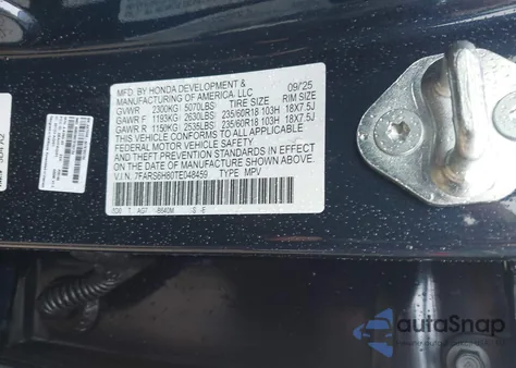 2026 Honda Cr-V Hybrid Awd Sport-L z USA, uszkodzony, nr VIN 7FARS6H80TE048459